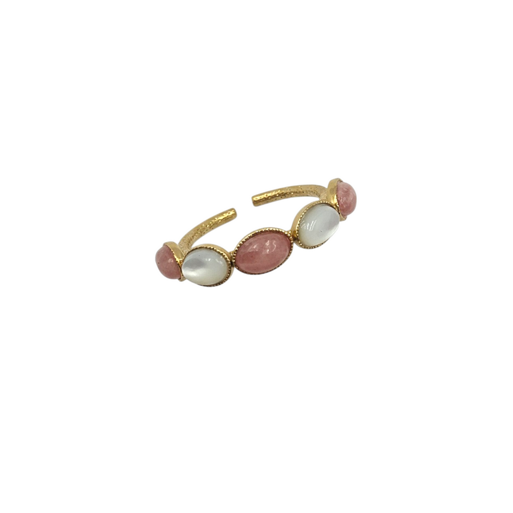 Bague Lilou Rhodochrosite & Nacre