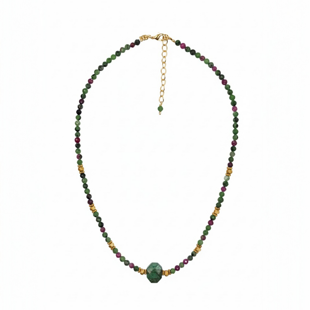 Collier Mila Rubis Zoisite