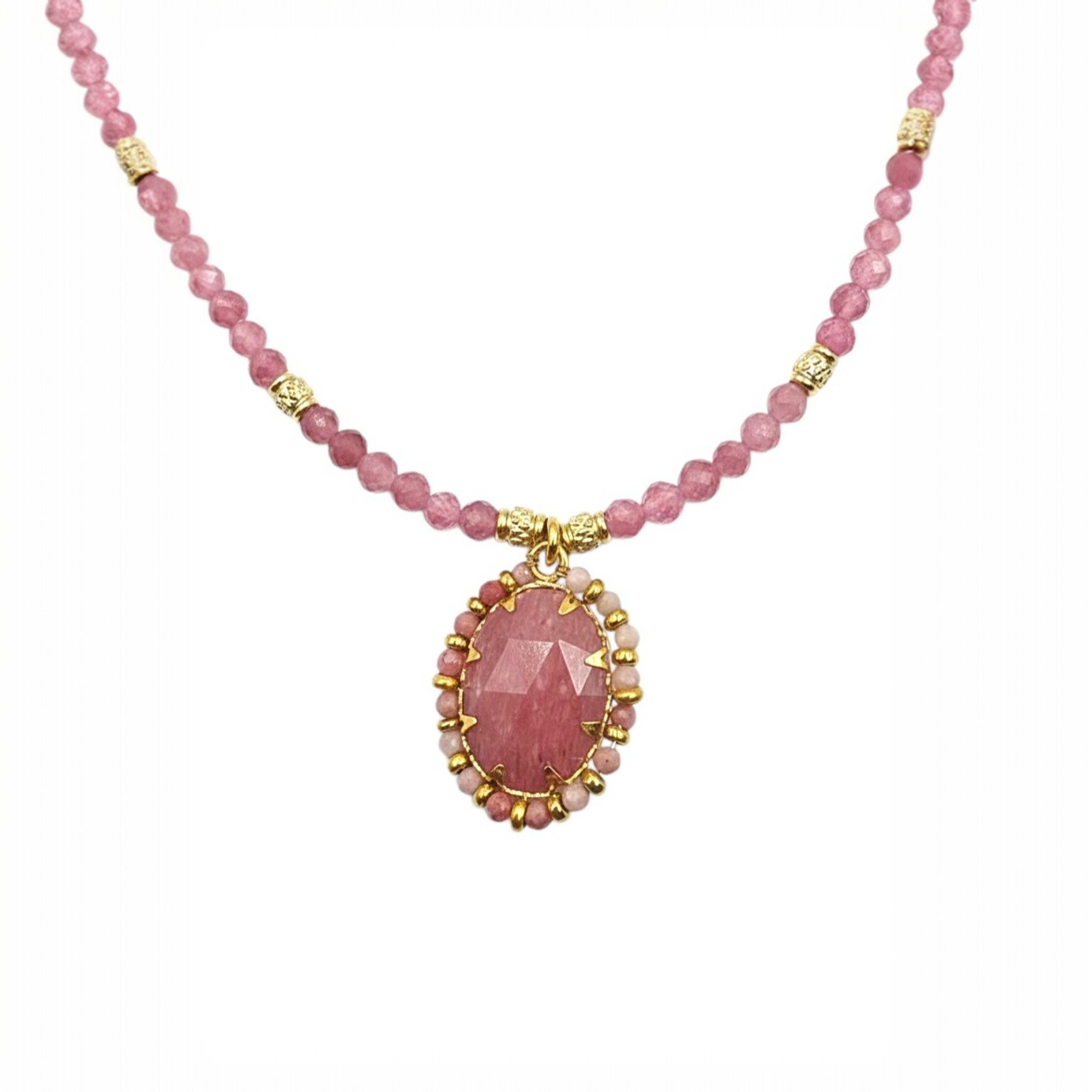 Collier Oléa Tourmaline Rose