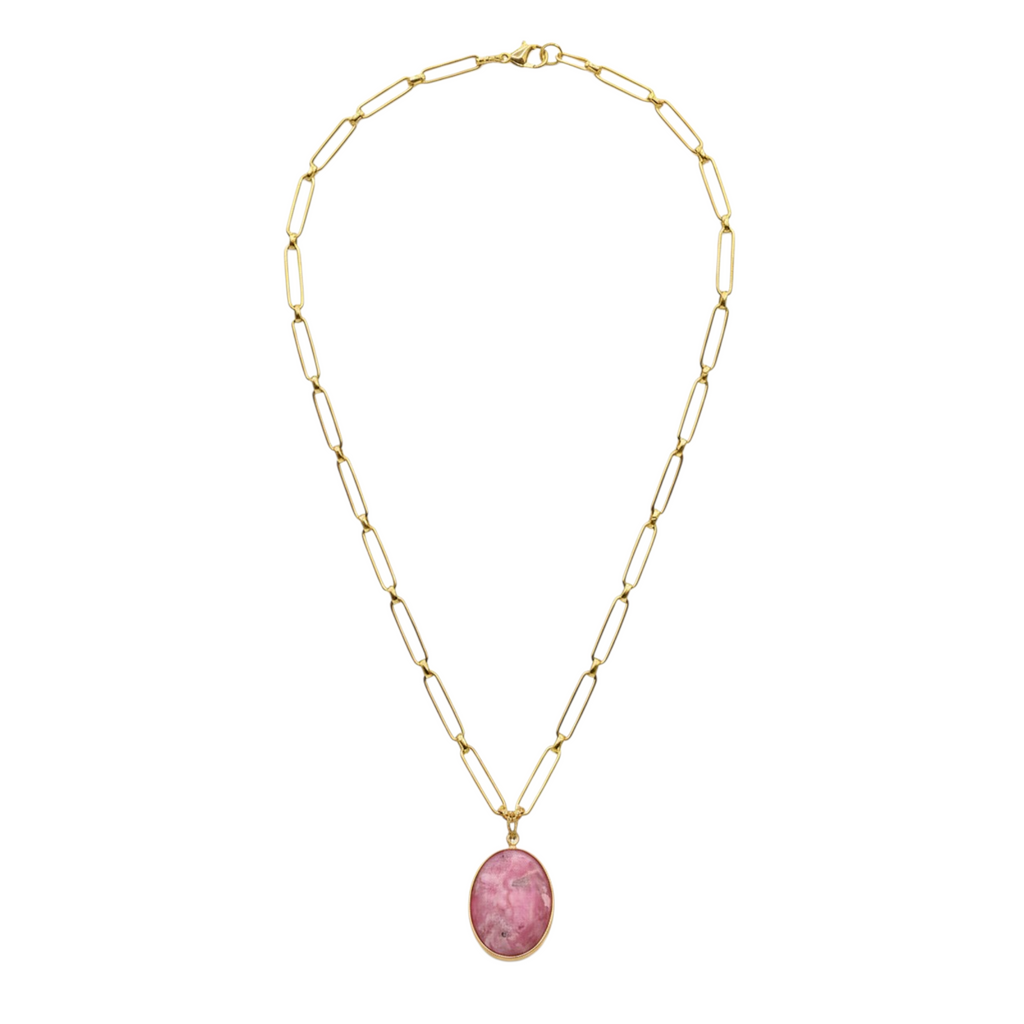 Sautoir Alice Rhodonite