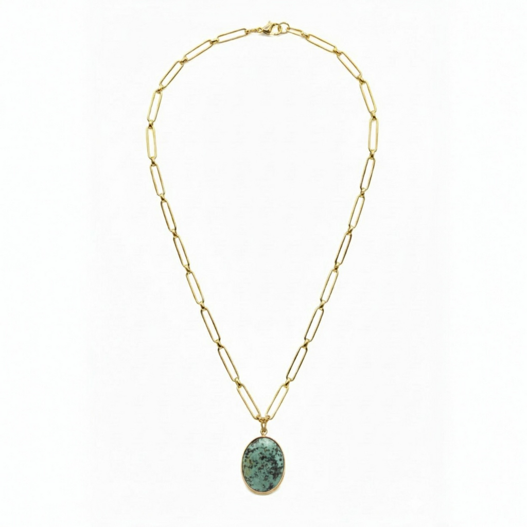 Collier Alice Jaspe Africain