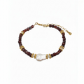 Bracelet Irma Grenat & Nacre