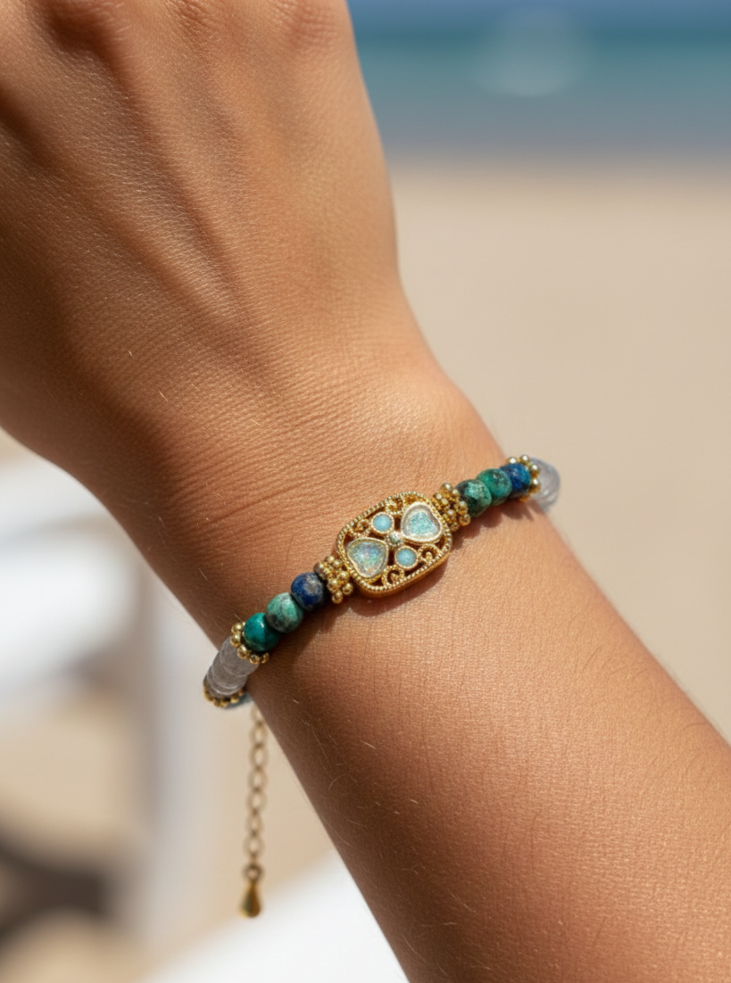 Bracelet Diana Labradorite & Chrysocolle