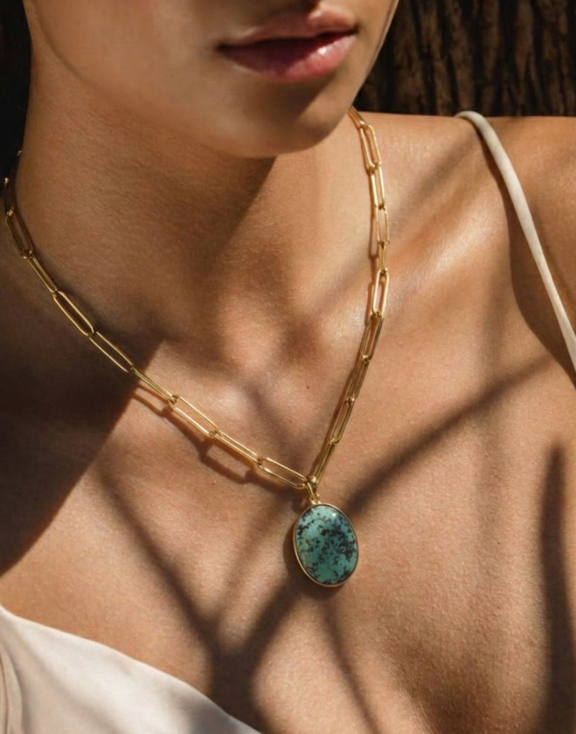 Collier Alice Jaspe Africain