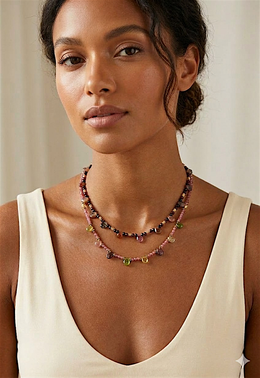 Collier Leela Gouttes Tourmalines