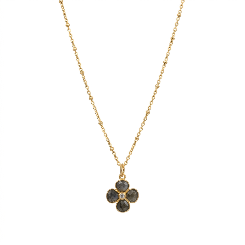 Collier Trèfle Labradorite