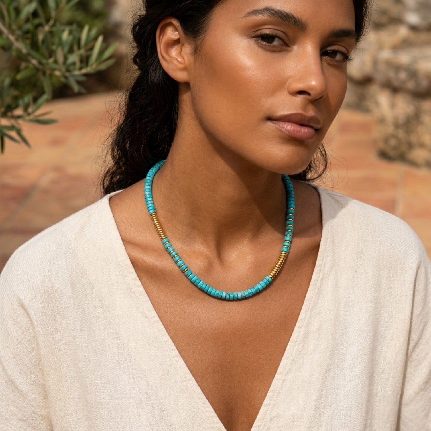 Collier Anahi Perles Turquoises