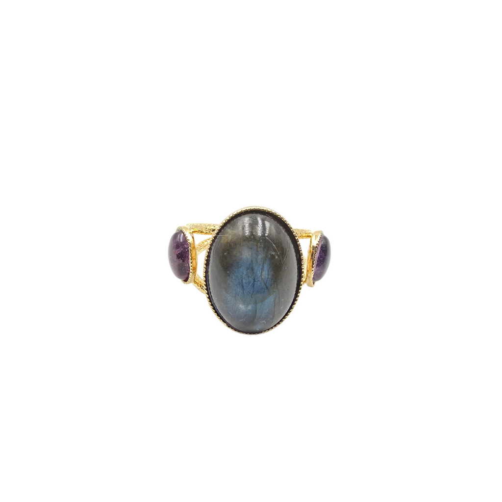 Bague Sarah Labrarorite & Améthyste