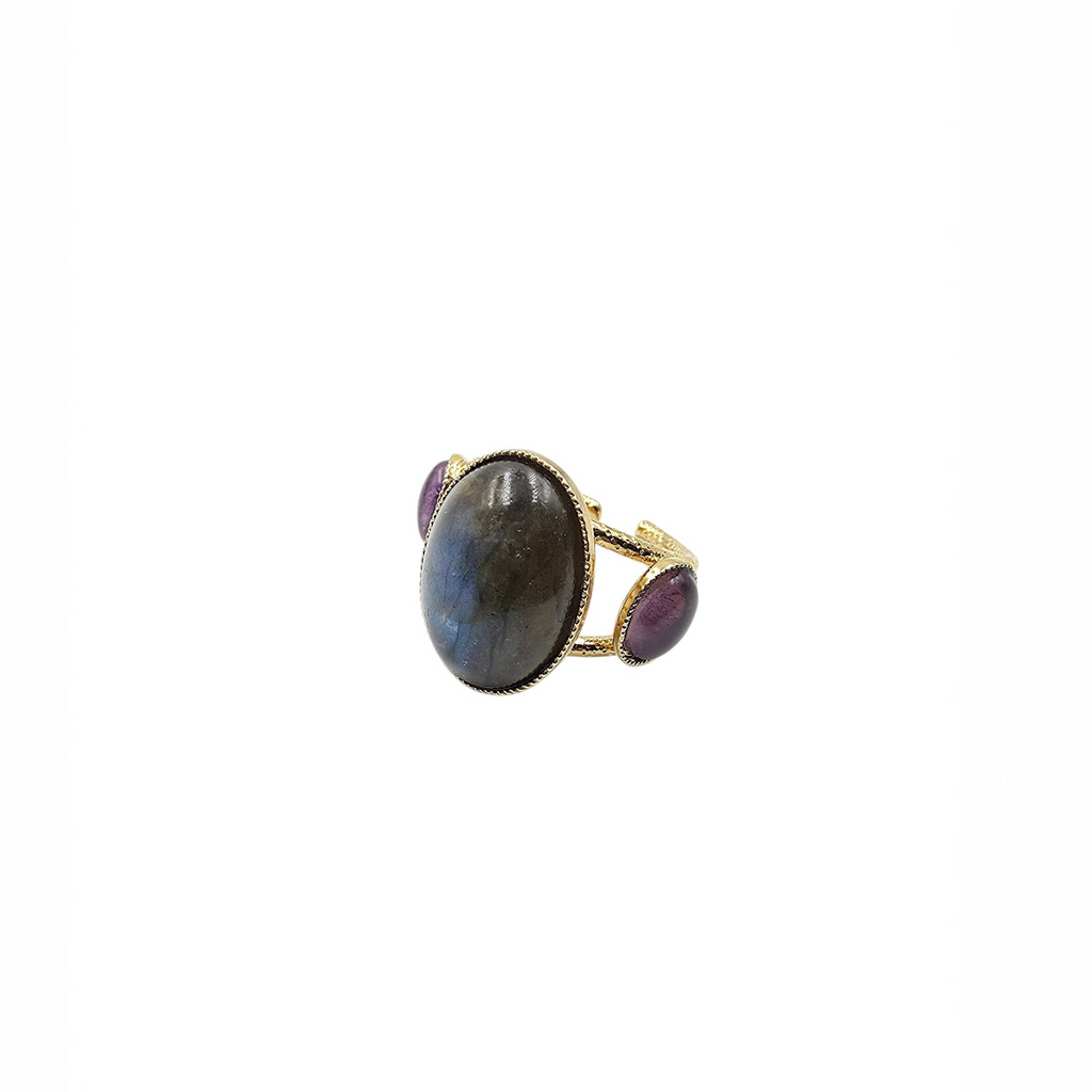 Bague Sarah Labrarorite & Améthyste