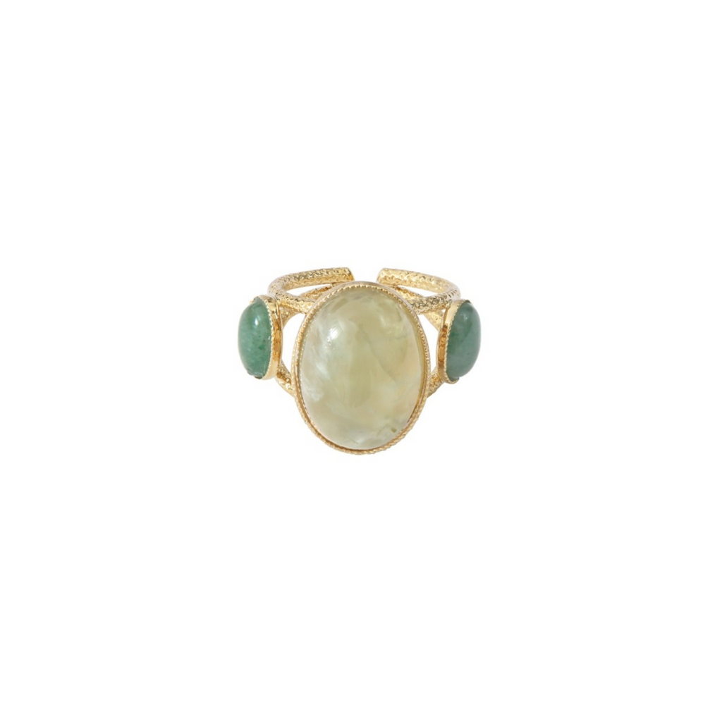 Bague Sarah Péridot & Aventurine