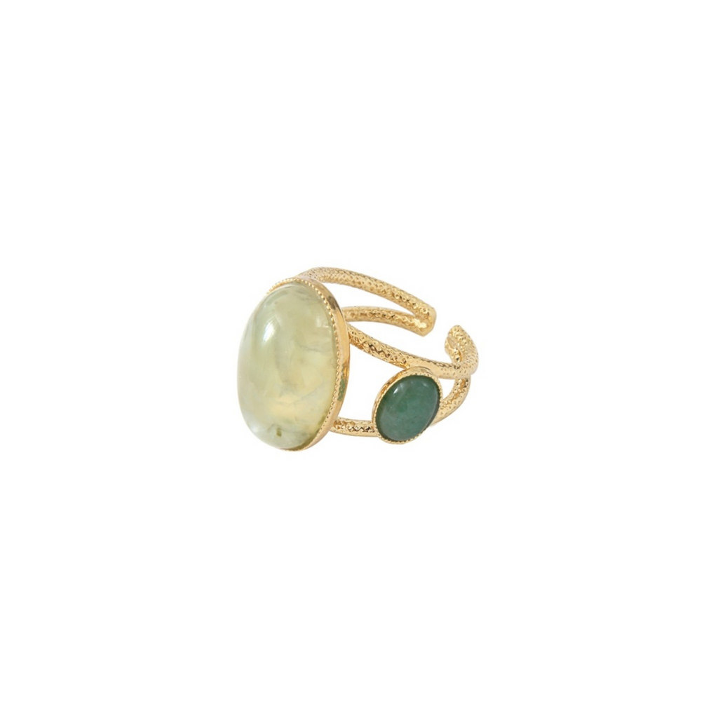 Bague Sarah Péridot & Aventurine