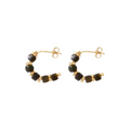 Mini créoles onyx noir
