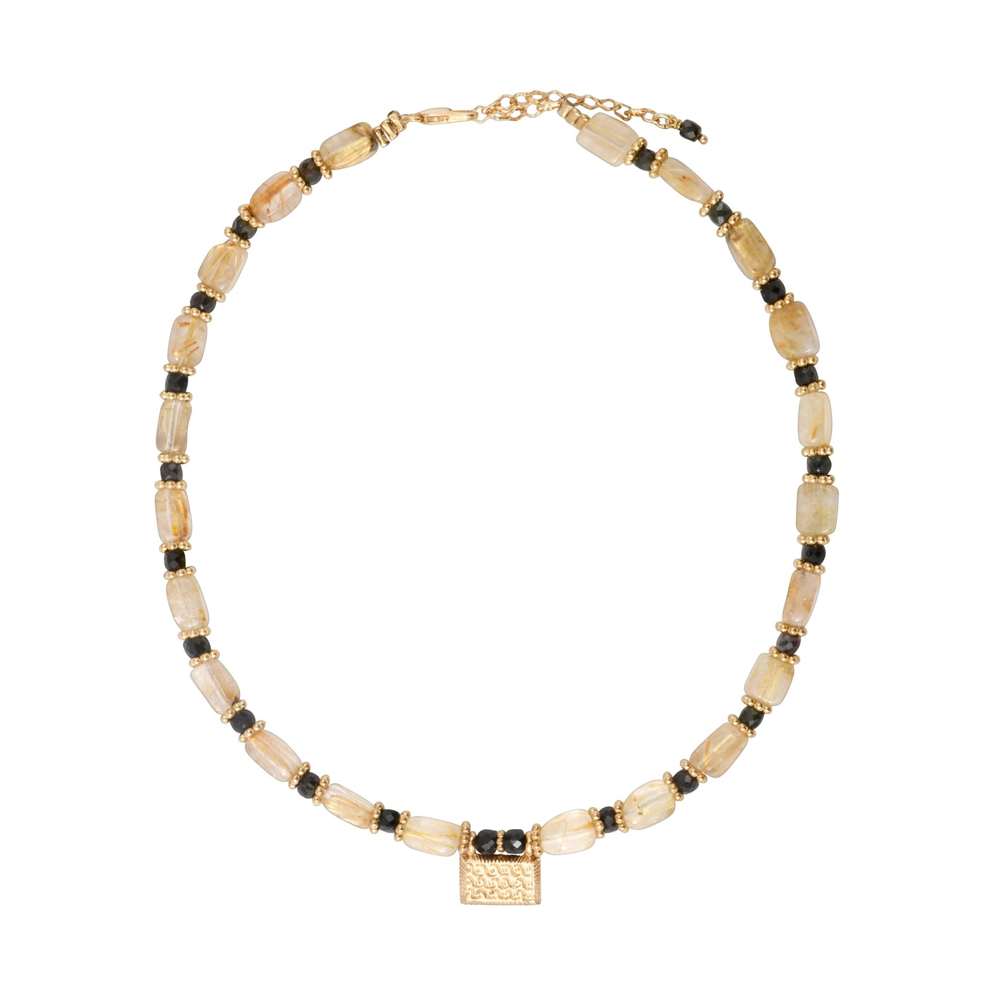 Collier Iris Quartz Rutile