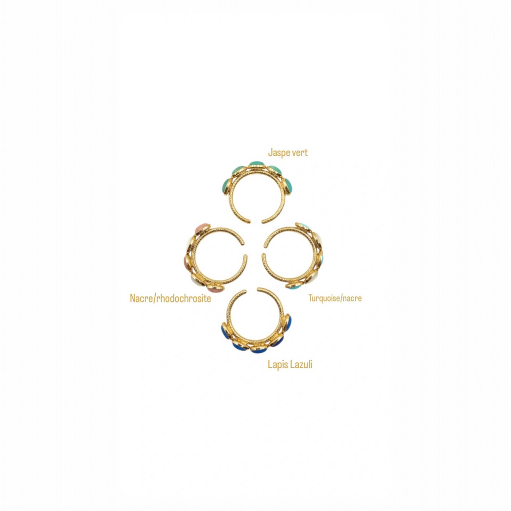 Bague Lilou Jaspe Vert