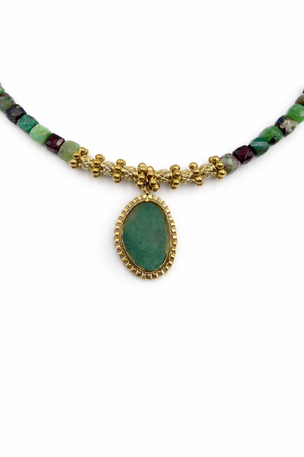Collier Anna Pierre Jade Africain