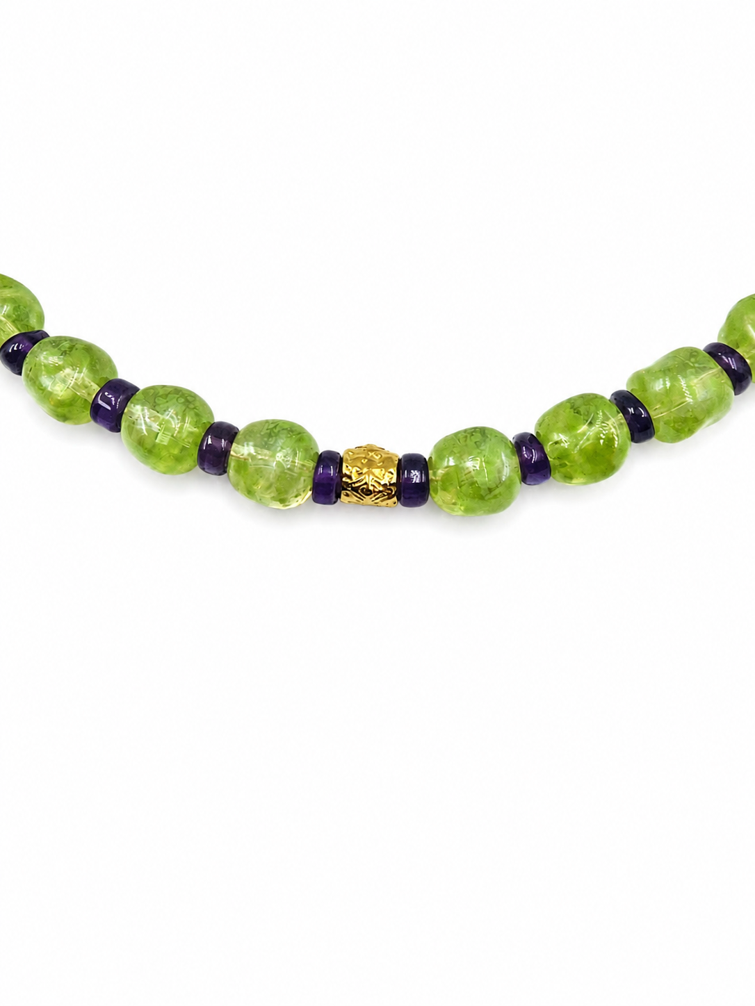 Collier Lise Péridot & Améthyste