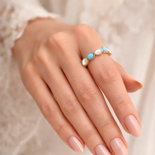 Bague Lilou Turquoise & Nacre