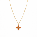 Collier Trèfle Cornaline
