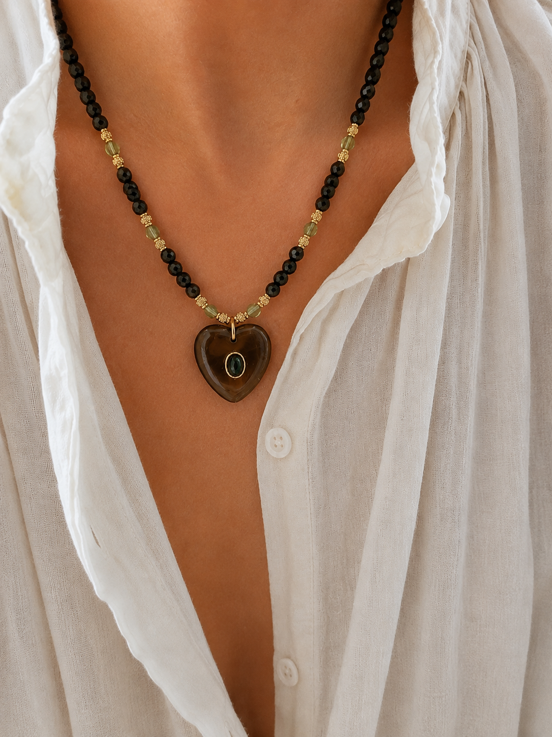 Collier Dia Obsidienne