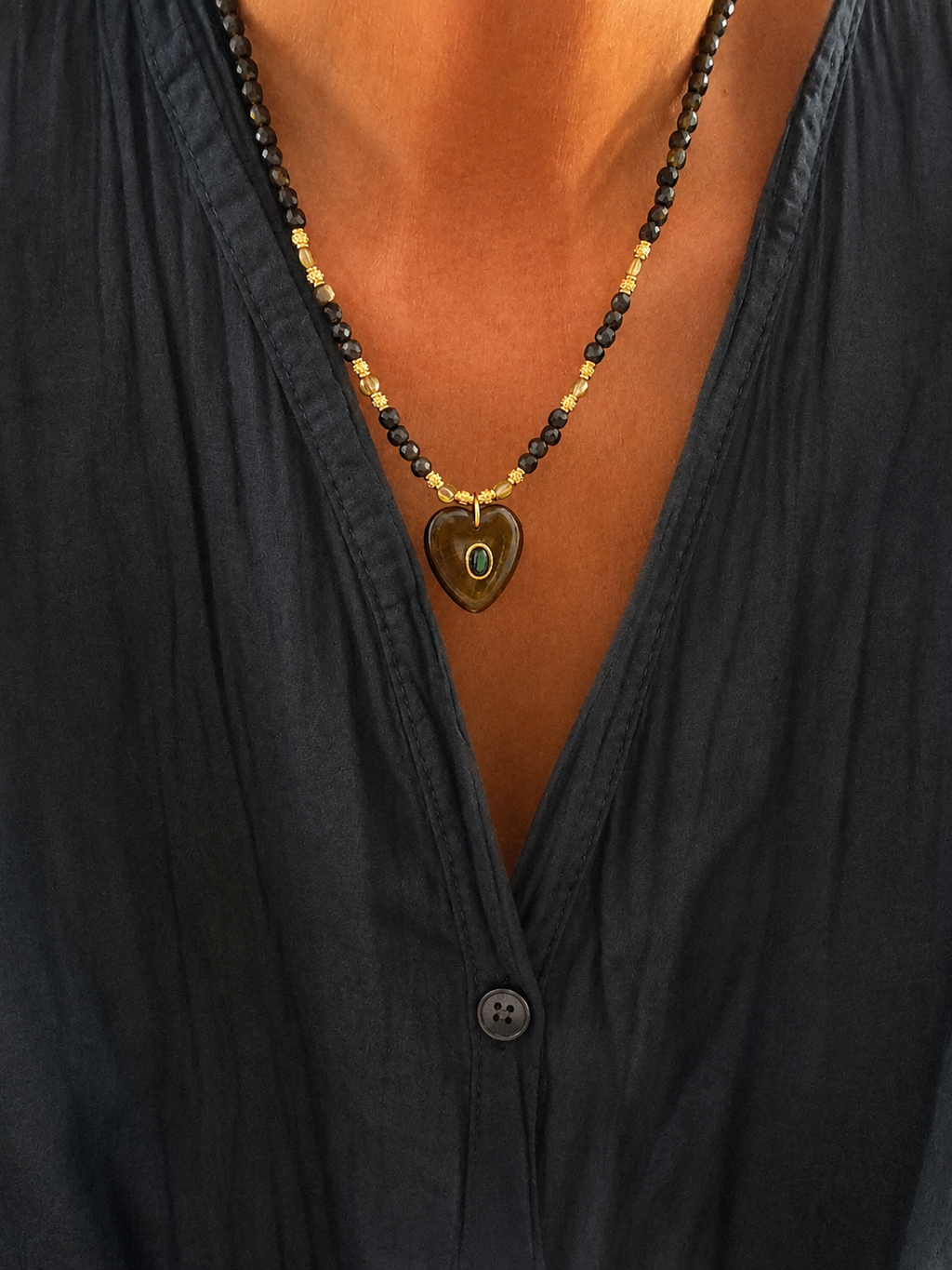 Collier Dia Obsidienne