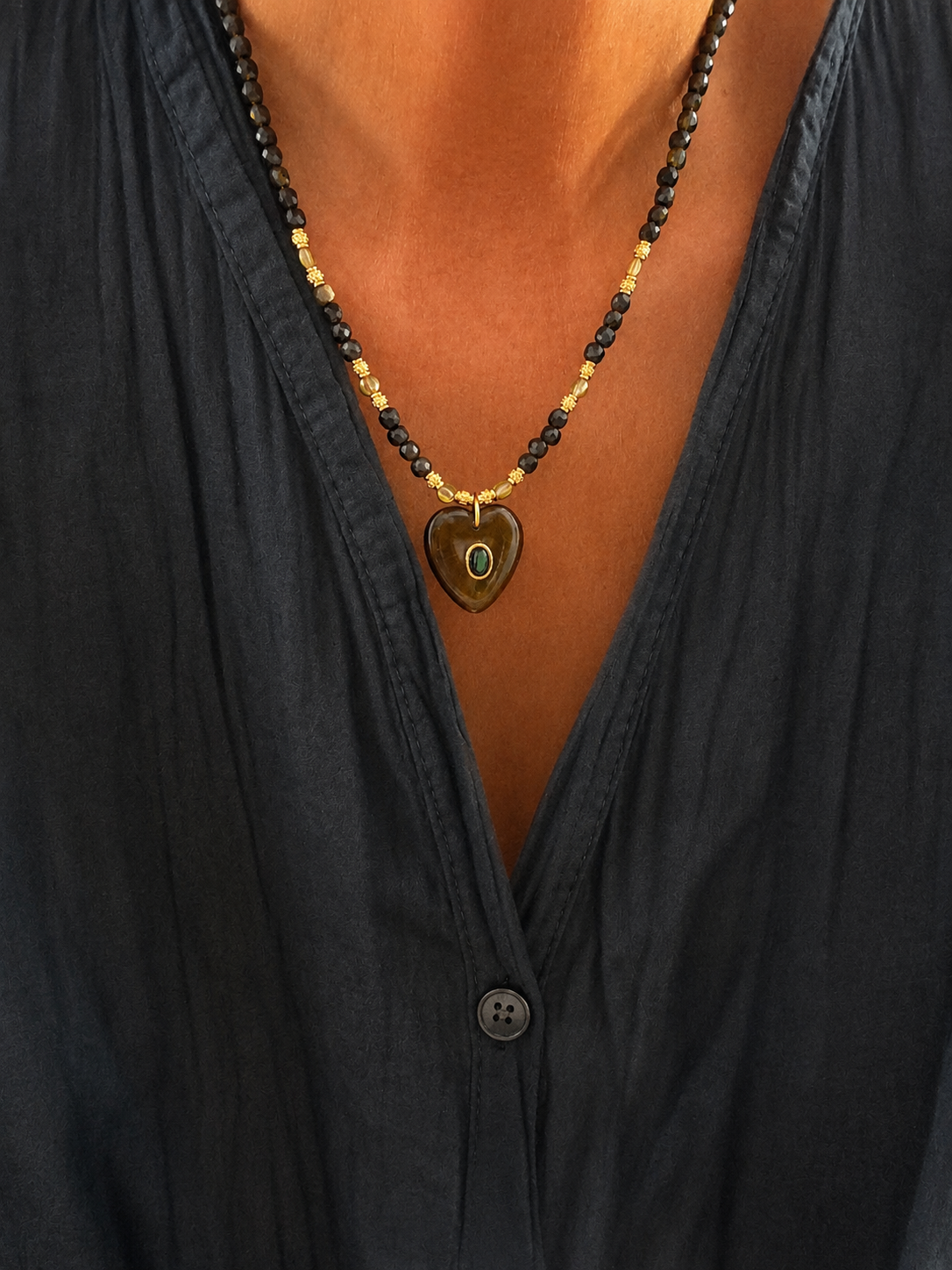 Collier Dia Obsidienne