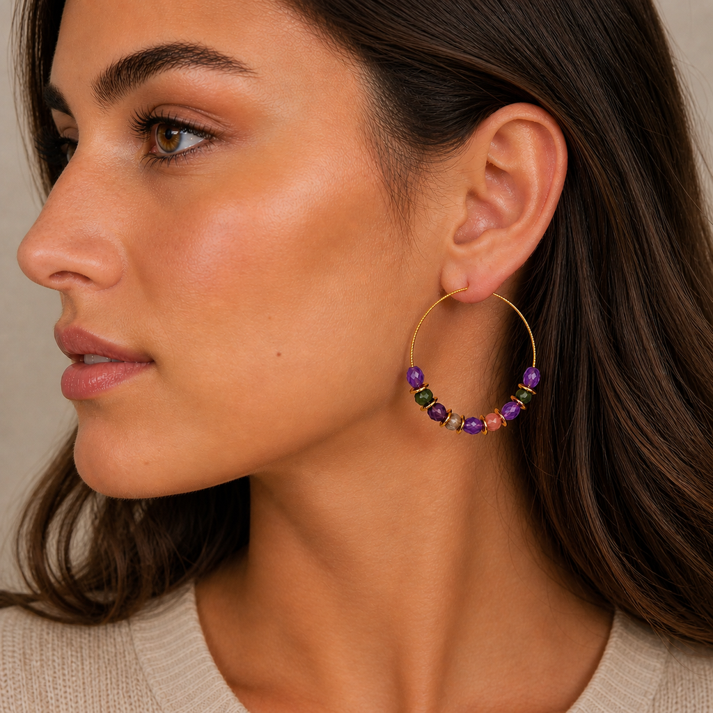Boucles d'oreilles créoles Lilou