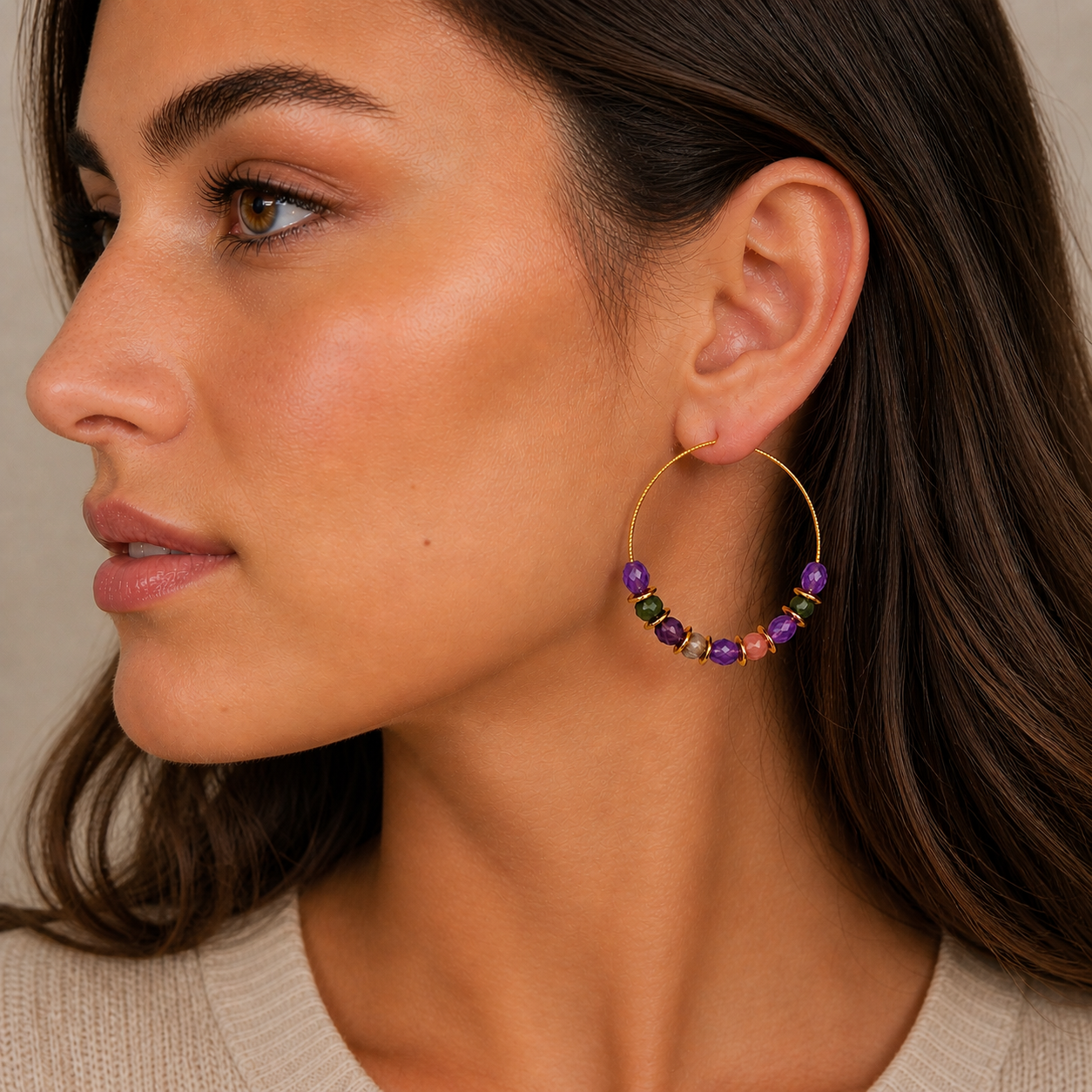 Boucles d'oreilles créoles Lilou
