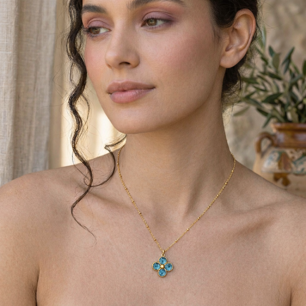 Collier Trèfle Apatite