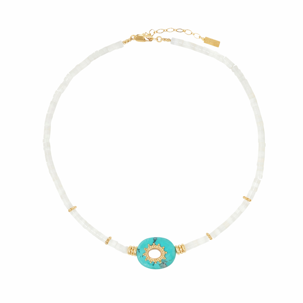 COLLIER KIM NACRE & TURQUOISE