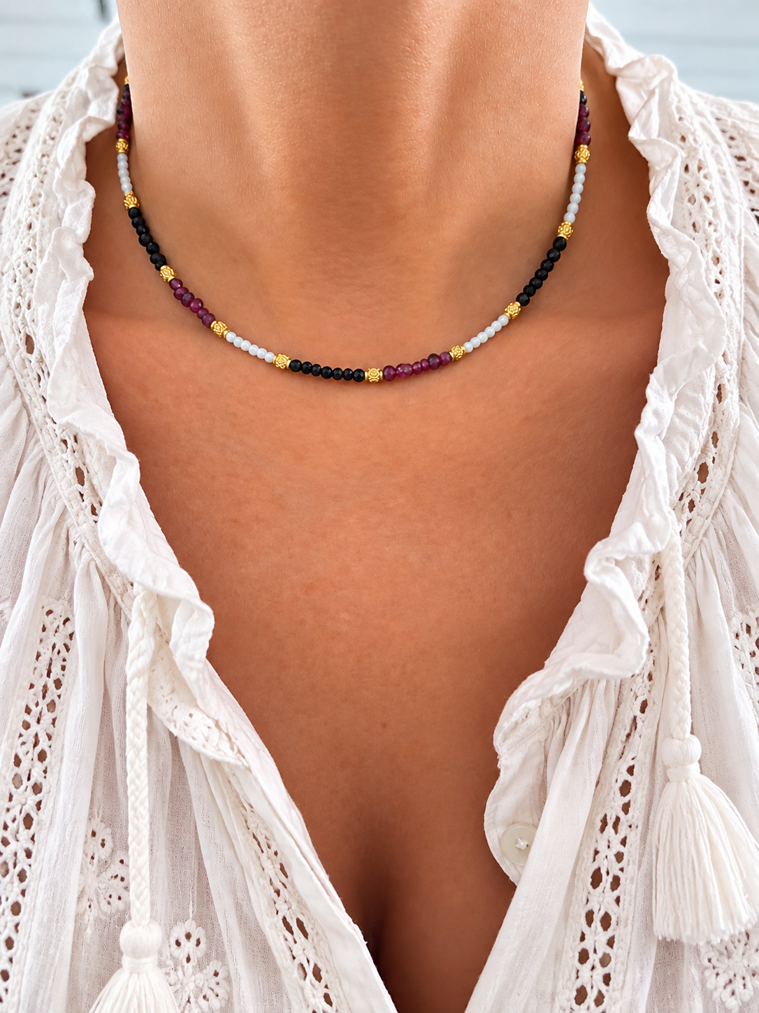 Collier Carmen multicolores