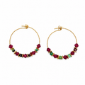 Boucles d'oreilles Créoles Jade
