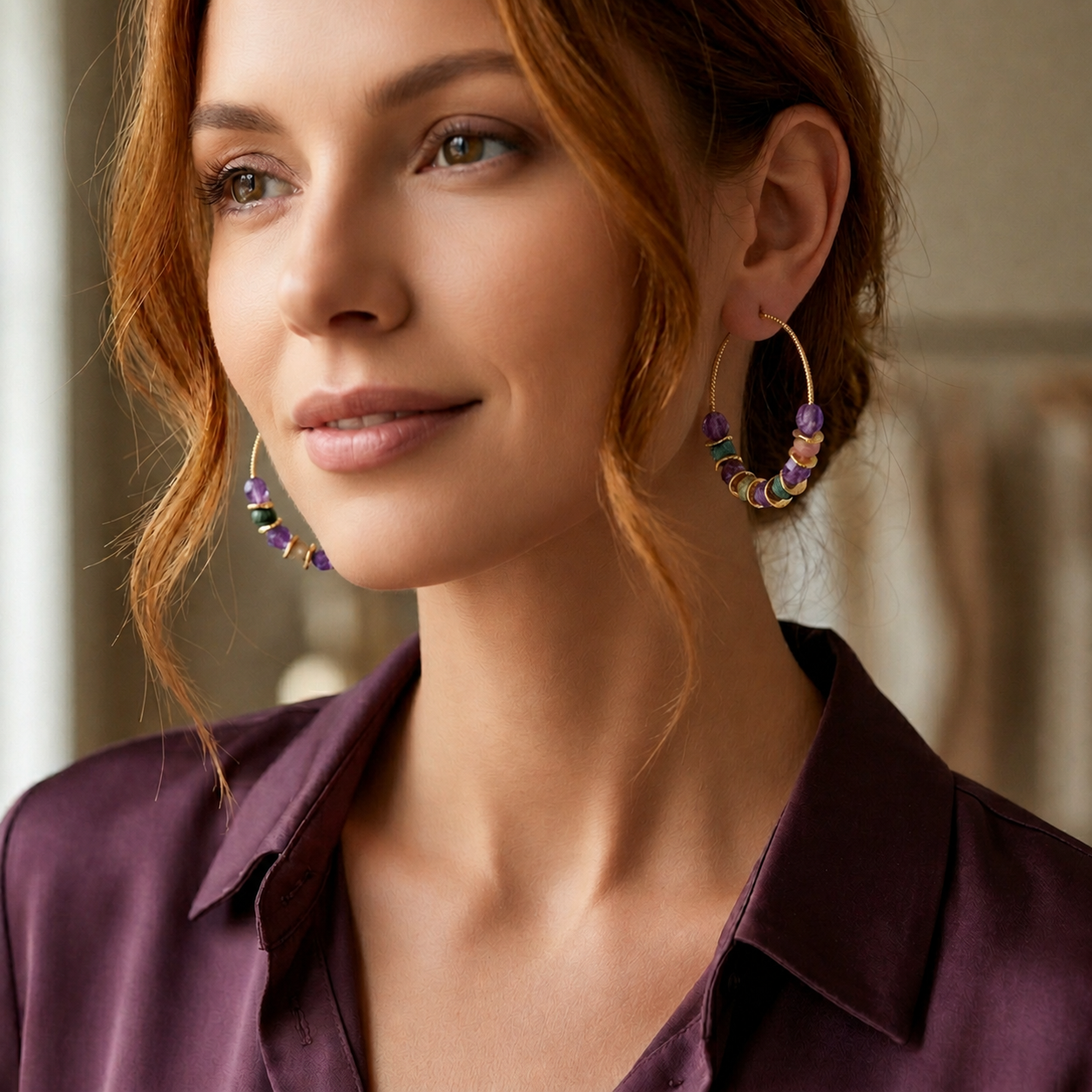 Boucles d'oreilles créoles Lilou