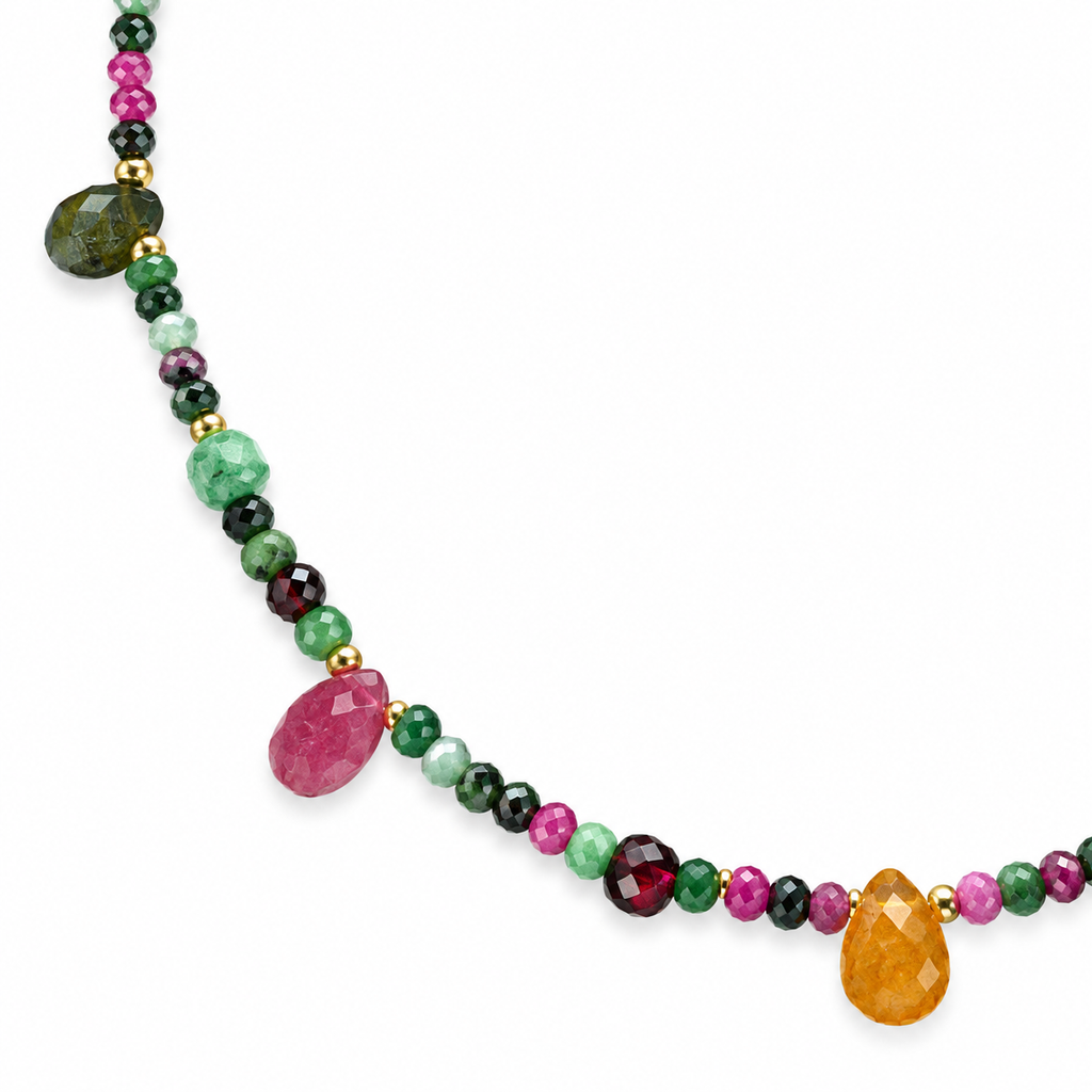 Collier Zoé rubis zoisite