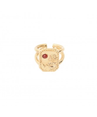 BAGUE CHEVALIERE ROMY CORNALINE