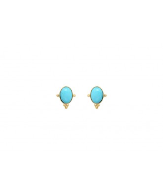 PUCE D'OREILLES TURQUOISE