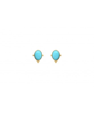 PUCE D'OREILLES TURQUOISE