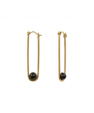 BOUCLES D'OREILLES URI ONYX