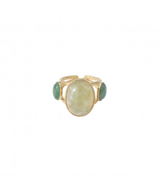 BAGUE SARAH PREHNITE