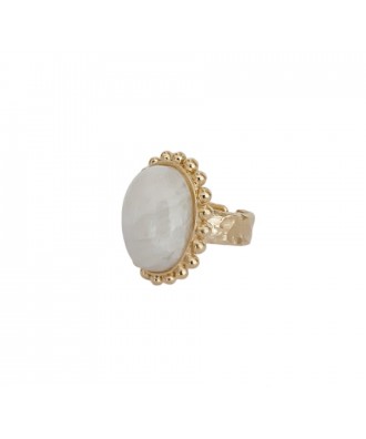 BAGUE KEYA LUNE BLANCHE