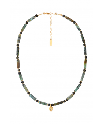 COLLIER IRA JASPE AFRICAIN