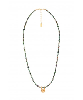 COLLIER ZOE JASPE AFRICAIN