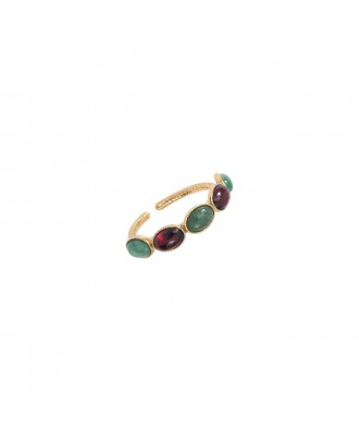 BAGUE LUCIE AVENTURINE & GRENAT