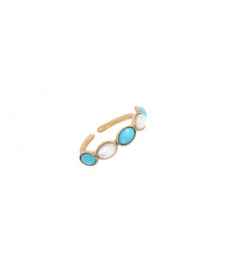 BAGUE LUCIE TURQUOISE & NACRE