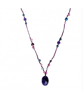 COLLIER LONG PIERRE AMETHYSTE