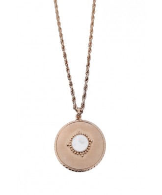 COLLIER MEDAILLON NACRE