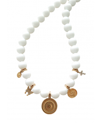COLLIER EDEN JADE BLANC