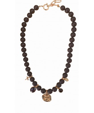 COLLIER EDEN AGATE NOIRE