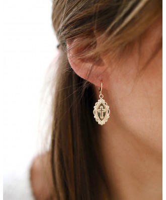 BOUCLES D'OREILLES CROIX