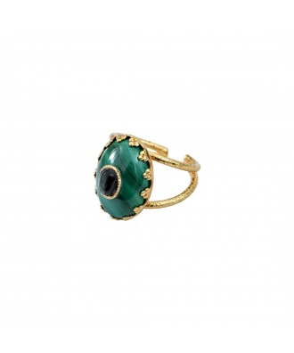 BAGUE LISA MALACHITE